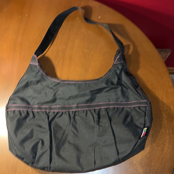 Joe Boxer black nylon shoulder tote - Picture 6 of 11